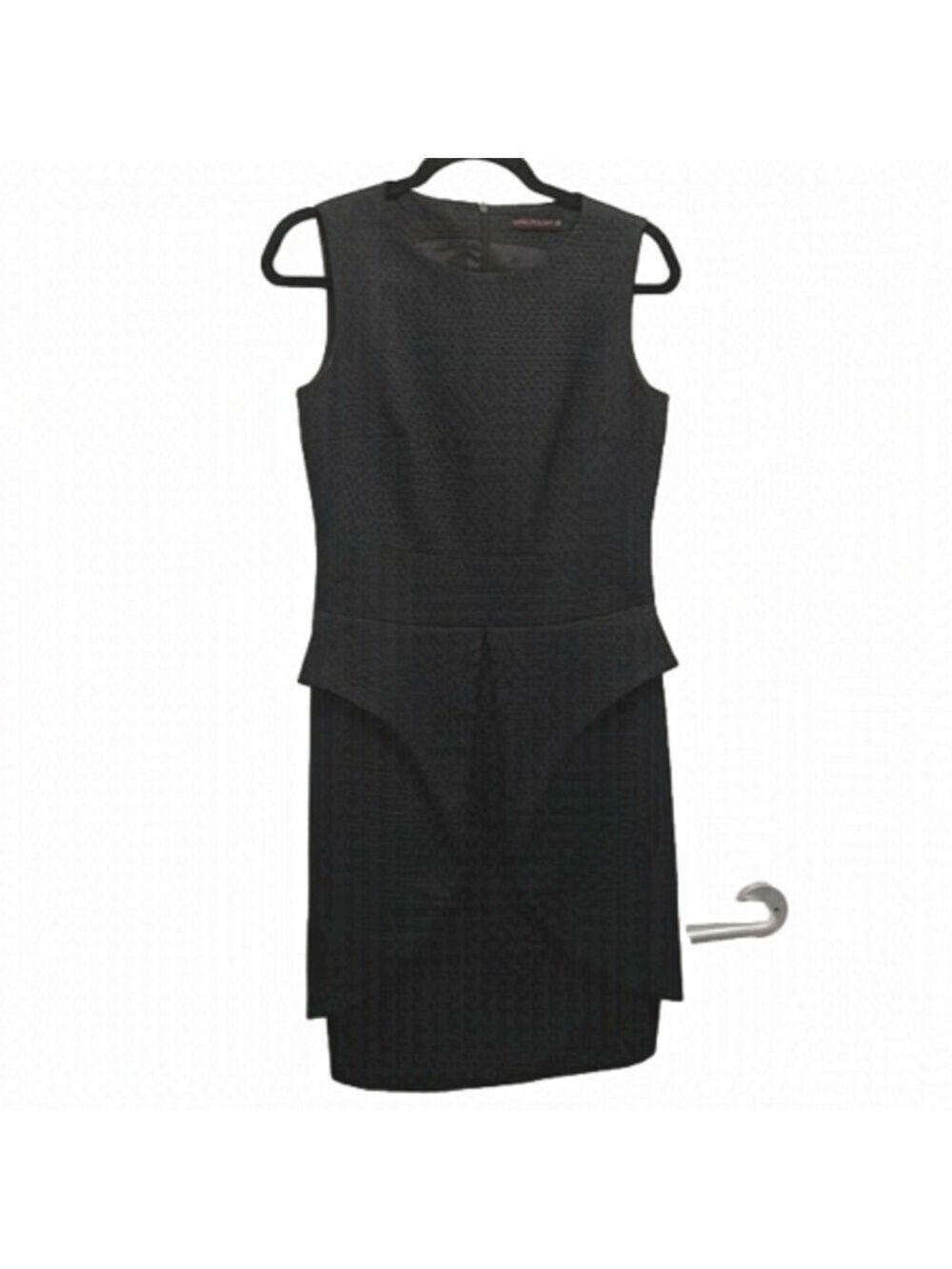 Natali Bolgar Black Cocktail Dress Architectural Sheath Dress